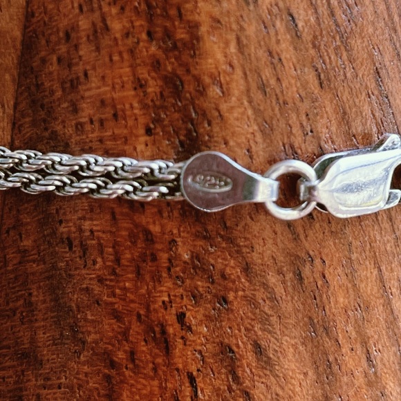 Sterling Silver Rope Chain Knot Bracelet - Picture 4 of 6